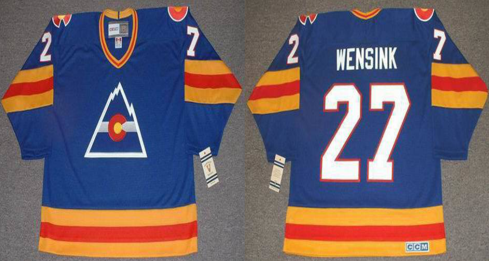 2019 Men Colorado Avalanche #27 Wensink blue CCM NHL jerseys